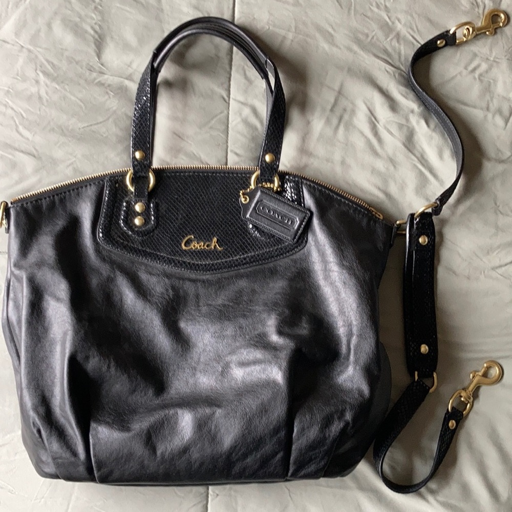 Black coach large purse